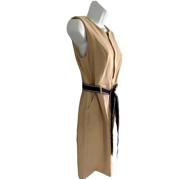 Tommy Hilfiger Sleeveless Scuba Crepe Dress with Front Zipper Pockets Size 4 - Picture 3 of 10